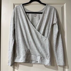 L.L.Bean Crossover Cotton Blend Long Sleeve Top